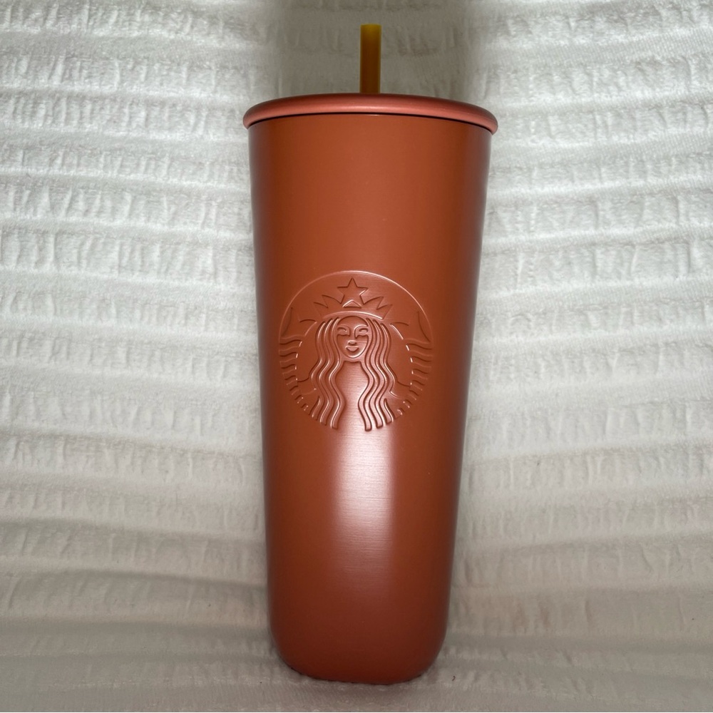 Starbucks 2024 Terracotta 90% Recycled Stainless Steel Triangle Tumbler 24oz